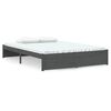 vidaXL Estructura de cama sin colch&oacute;n madera maciza gris 140x190 cm