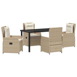 vidaXL Conjunto de Comedor de Jard&iacute;n 5 pcs Beige y Gris Claro
