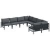 vidaXL Conjunto de sof&aacute; de jard&iacute;n con coj&iacute;n Antracita Acero