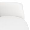 vidaXL Sill&oacute;n reclinable con reposapi&eacute;s cuero sint&eacute;tico blanco