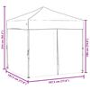 vidaXL Carpa para fiestas plegable con paredes laterales rojo 2x2 m