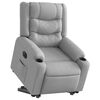 vidaXL Sill&oacute;n el&eacute;ctrico reclinable elevable de tela gris claro