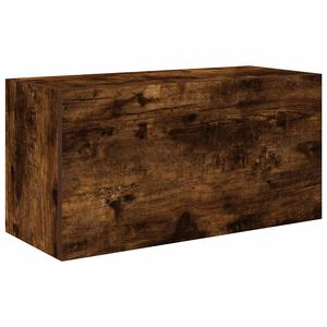 vidaXL Mueble de pared ba&ntilde;o madera ingenier&iacute;a roble ahumado 60x25x30cm