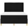 vidaXL Cama tipo Box Spring con colch&oacute;n Negro 140 x 190 cm tela