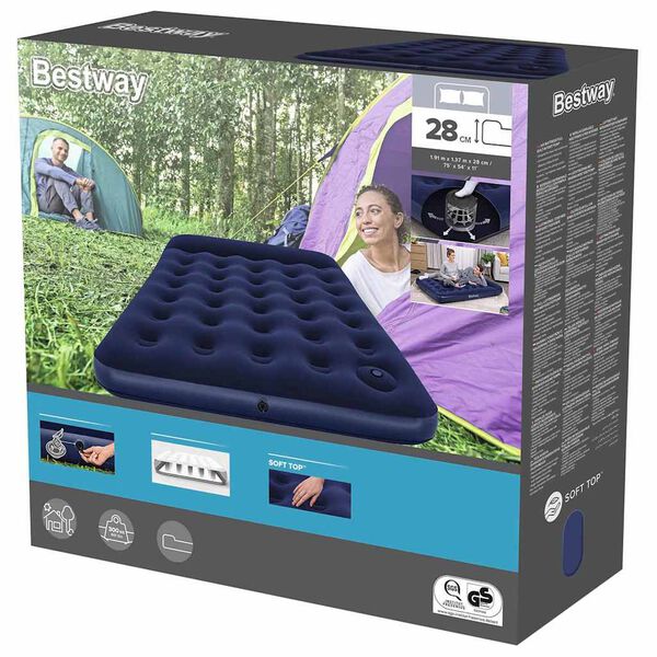 Best Way Cama de Aire Azul 191 x 137 x 28 cm PVC