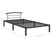 vidaXL Estructura de cama sin colch&oacute;n metal negro 90x200 cm