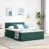 vidaXL Cama con almacenamiento Verde oscuro 140 x 190 cm Terciopelo