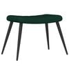 vidaXL Sill&oacute;n de relax con taburete terciopelo verde oscuro