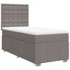 vidaXL Cama box spring con colch&oacute;n tela gris taupe 90x190 cm