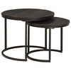 vidaXL Mesas de Caf&eacute; Nido 2 uds. Negro 50 x 50 x 40 cm