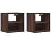 vidaXL Mesitas de noche pared 2 uds color roble marr&oacute;n 40x31x39,5 cm