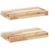 vidaXL Estantes flotantes 2 uds madera acacia sin tratar 60x20x4 cm