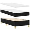 vidaXL Cama tipo Box Spring con colch&oacute;n Negro 90 x 190 cm tela