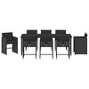 vidaXL Conjunto de Comedor de Jard&iacute;n 9 pcs Negro rat&aacute;n sint&eacute;tico