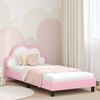 vidaXL Estructura de cama con cabecera Rosa 90 x 190 cm PU