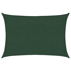 vidaXL Toldo de vela verde oscuro HDPE 160 g/m&sup2; 2x2,5 m