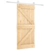 vidaXL Puerta Corredera Natural y Blanco 95 x 210 cm