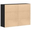 vidaXL Aparador 2 pcs Roble Negro 60 x 31 x 84 cm Madera de ingeniería