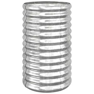 vidaXL Jardinera de acero galvanizado plateado 40x40x68 cm