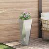 vidaXL Jardinera Plateado 30 x 30 x 75 cm Acero Galvanizado