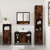 vidaXL Set de muebles ba&ntilde;o 3 pzas madera contrachapada roble ahumado