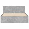 vidaXL Estructura de cama con cabecero gris hormigón 135x190 cm