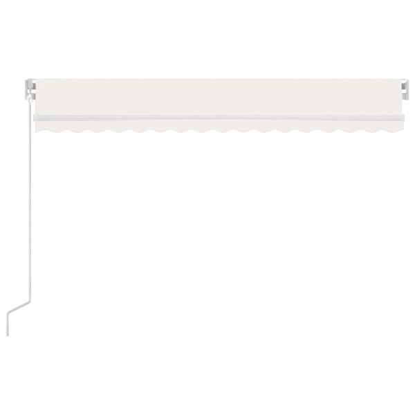 vidaXL Toldo manual retráctil crema 450x350 cm