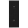 vidaXL Armario de pared 2 pcs Roble Negro 69,5 x 34 x 90 cm