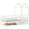 vidaXL Sof&aacute; cama madera maciza de pino blanco 80x200 cm