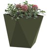 vidaXL Jardinera Verde Oliva 30 x 30 x 30 cm Acero