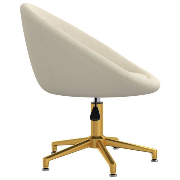 vidaXL Silla de comedor de terciopelo crema