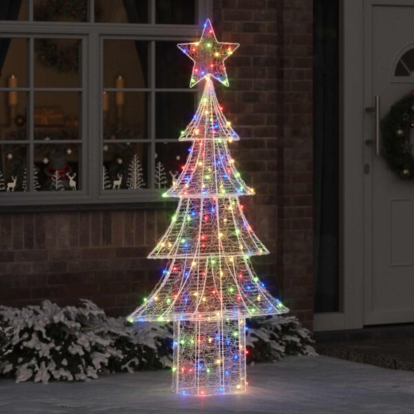 vidaXL &Aacute;rbol de Navidad con 240 LED Multicolor 180 cm Acr&iacute;lico