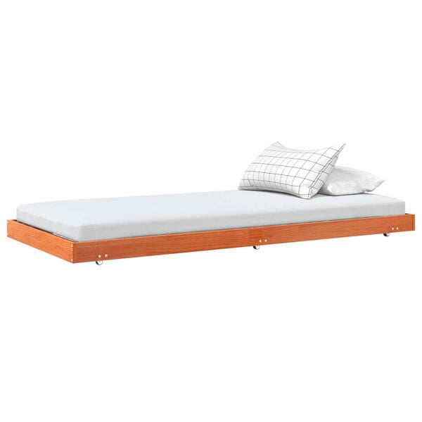 vidaXL Estructura de cama Marr&oacute;n cera 80 x 200 cm