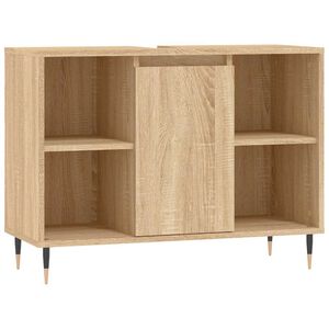 vidaXL Mueble de ba&ntilde;o madera de ingenier&iacute;a roble Sonoma 80x33x60 cm