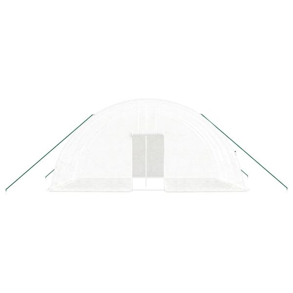 vidaXL Invernadero con estructura de acero blanco 24 m² 6x4x2,85 m