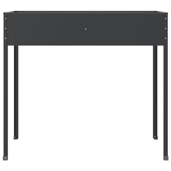 vidaXL Jardinera de acero galvanizado gris antracita 100,5x40,5x90 cm