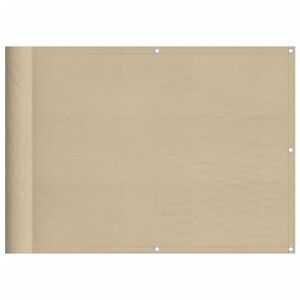 vidaXL Pantalla de balc&oacute;n 100% poli&eacute;ster Oxford beige 75x700 cm