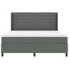 vidaXL Cama tipo Box Spring con colch&oacute;n Gris oscuro 200 x 180 cm tela
