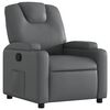 vidaXL Sill&oacute;n reclinable de piel sint&eacute;tica gris