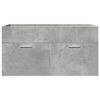 vidaXL Juego muebles de ba&ntilde;o 4 pzas madera contrachapada gris hormig&oacute;n