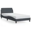 vidaXL Estructura de cama Dover terciopelo gris oscuro 100x190cm