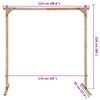 vidaXL Arco de Boda Marr&oacute;n Claro 225 x 95 x 226 cm