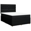 vidaXL Cama box spring con colch&oacute;n tela negro 160x200 cm