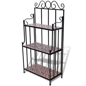 vidaXL Soporte de plantas mosaico color terracota