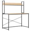 vidaXL Escritorio para ordenador negro y roble 120x60x138 cm