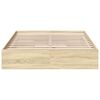 vidaXL Cama con cajones madera ingenier&iacute;a roble Sonoma 120x200 cm