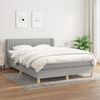 vidaXL Cama box spring con colch&oacute;n tela gris claro 140x190 cm