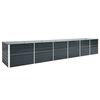 vidaXL Arriate de jard&iacute;n de acero galvanizado antracita 480x80x77 cm