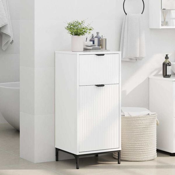 vidaXL Gabinete de Ba&ntilde;o con caj&oacute;n brillante 39,5 x 36 x 88 cm