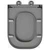 vidaXL Asiento de WC Gris 44,5 x 35 x 3,6 cm Duroplast